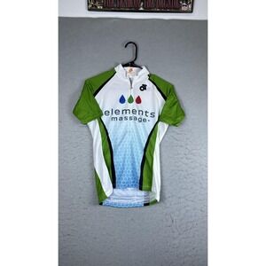 Champion System Cycling Jersey Womens Small Green‎ Elements Massage 1/4 Zip